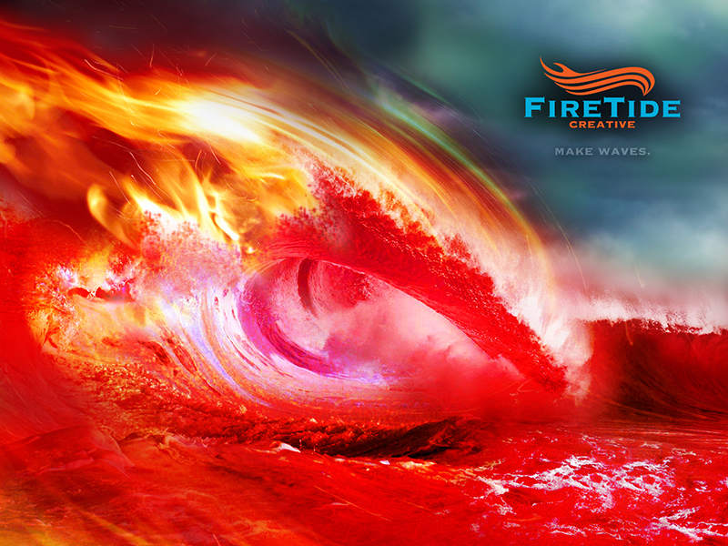 FireTide Creative Fire Wave Wallpaper